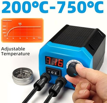 FIRElood LH55-Z2-NS2 Wood Burning Tool 200~750℃, Wood Burning kit with Digital Thermometer Temperature Adjustable Temperature, 2 pyrographic Wood Burning pen Simultaneous heating, 36 pen tips - Image 2