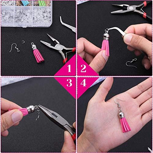 Anezus 1900 Pcs Earring Making Kit with Jewelry Hooks, Fish Hook Earrings, Backs, Jump Rings for Repair, Gifts - Image 5