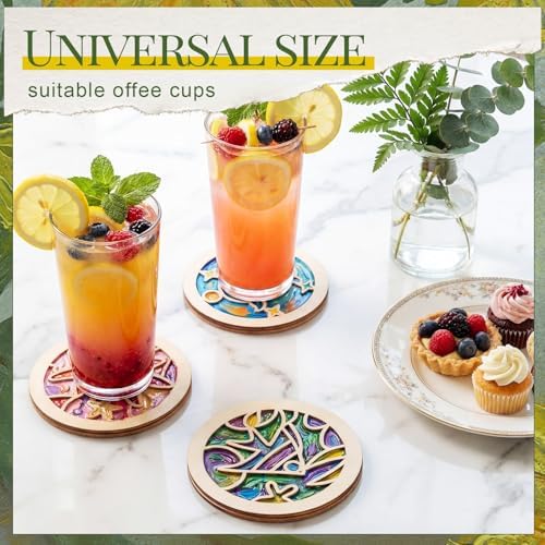 Reallnaive Wood Coasters Painting Kit DIY Craft, 12 Pcs, Sea Animal - Image 5