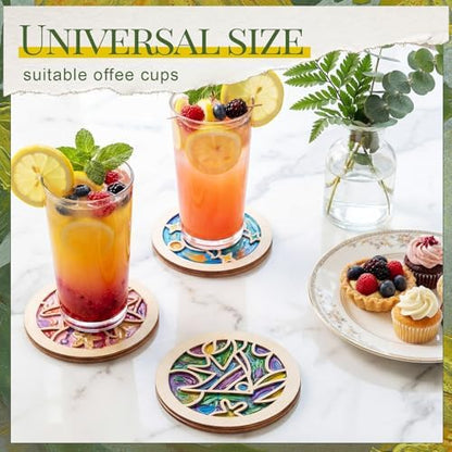 Reallnaive Wood Coasters Painting Kit DIY Craft, 12 Pcs, Sea Animal - Image 5