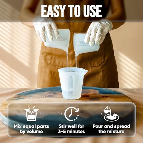 Craft Resin Table Top Epoxy Resin Kit - Ultra Clear, High-Gloss, 2 Gallon - Image 3