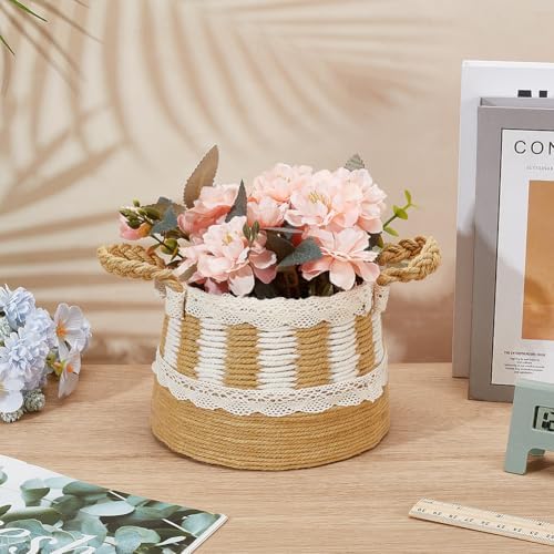 FREEBLOSS Macrame Cord Basket Weaving Craft Kit for Beginners DIY Storage Basket Storage Bins Basket Making Supplies for Adults Basket Weaving Kits for Adults - Image 6