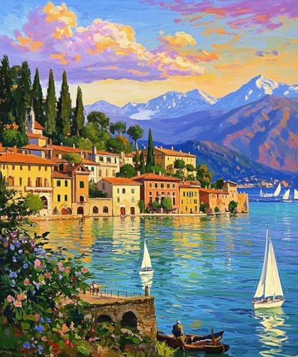 ZRIZQ Paint by Numbers Kit for Adults Beginner Landscape,City Scape,16x20 by ZRIZQ