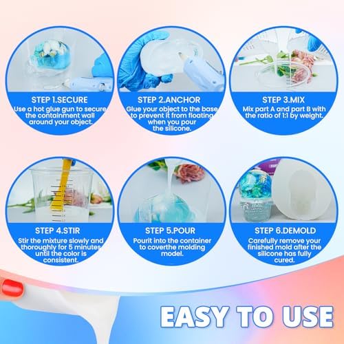 0A Silicone Mold Making Kit 18oz, Platinum Cure 4H Cure - Image 6