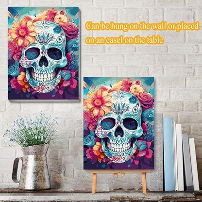 Meothan Framed Paint by Numbers Kits for Adults 12x16in with Wooden Easel - Image 3