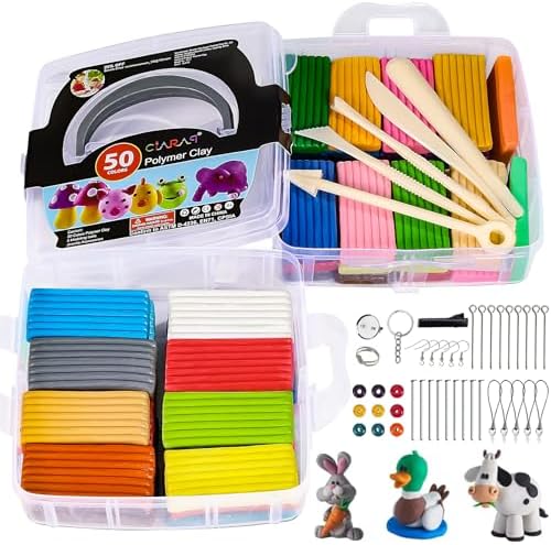 CiaraQ 50-Color Polymer Clay Oven Bake Modeling Kit - Image 2