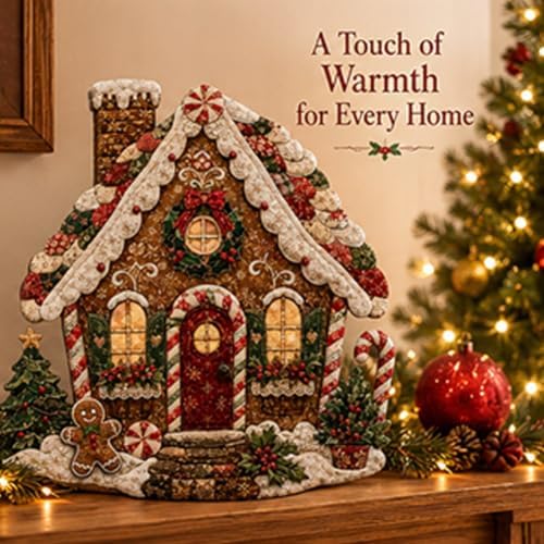 Christmas Patchwork Fabric DIY Decor Kit, Adult Sewing Handcrafted Set, Pre-Cut Fabric Squares, Make Your Own Christmas Tree Ornaments, Holiday Decoration Gift for Beginners(Horse) - Image 3