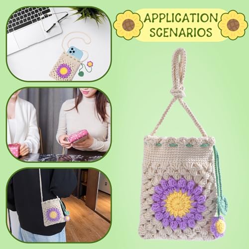 Pnytty Crochet Kit for Beginners, Phone Bag Crochet Starters Kit for Adults - Image 6