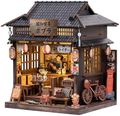 Japanese Tea House, Miniature dollouse Kit for Adults, DIY Book Nook by ETKVR