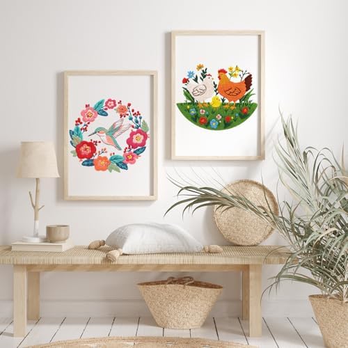 Louise Maelys Chicken Embroidery Kit for Beginners Farmhouse DIY - Image 7