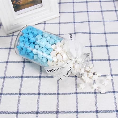 2160 Sheets Origami Star Paper 4 Blue Color Strips Double Sided Lucky Star Decoration Folding Paper for DIY Hand Art Supplies (blue-2160 sheets) - Image 5