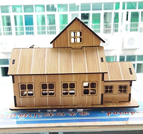 3D Wooden Puzzles for Adults Wooden Building Model, 3D House Model Kits for Adults, Log Cabin Model Kits - Image 5