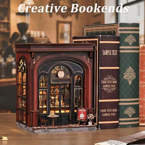 ISSEVE Book Nook Kit, Miniature Booknook Kits Dollhouse Bookshelf Décor - Image 6