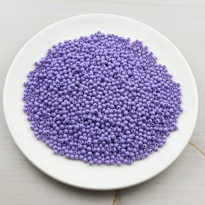 2000pcs Acrylic Round Beads for Crafts 4mm Resin Candy Color Spacer Beads with Hole for Jewelry Making Sewing Crafts Decoration Necklaces Bracelets Earrings Supplies(Light Purple) - Image 2