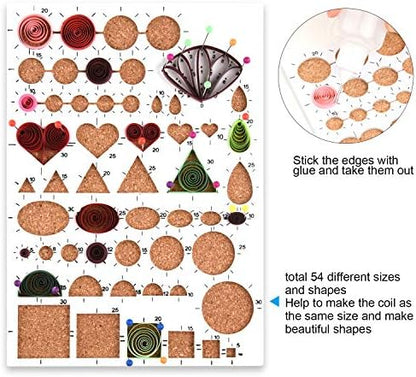 TUPARKA 19 Pcs Paper Quilling Kits 45 Colors 900 Strips Quilling Art Paper DIY Craft - Image 6