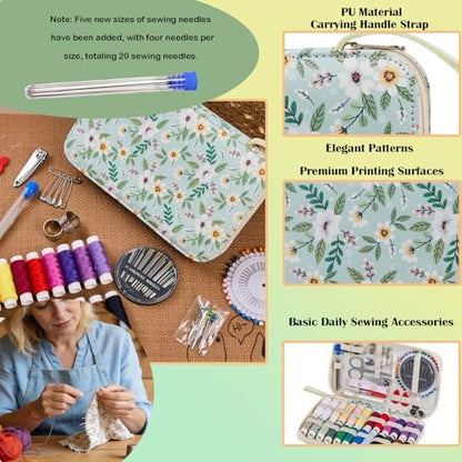 Bobode Travel Cute Hand Sewing Kit with 130PCS Sewing Accessories - Image 5