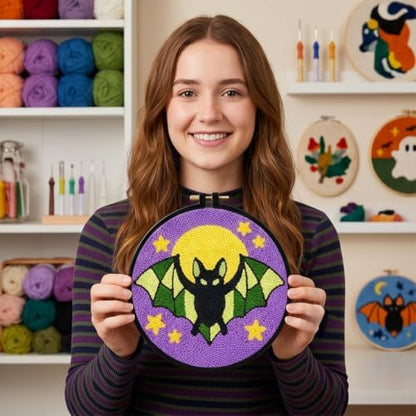 BEUNITONE Halloween Theme Punch Needle Embroidery Kit Adult Beginner - Image 7