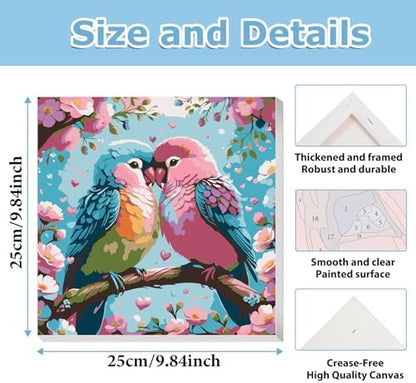 Bird Paint by Numbers with Frame, Bird Paint by Numbers for Adults 10x10 in - Image 3