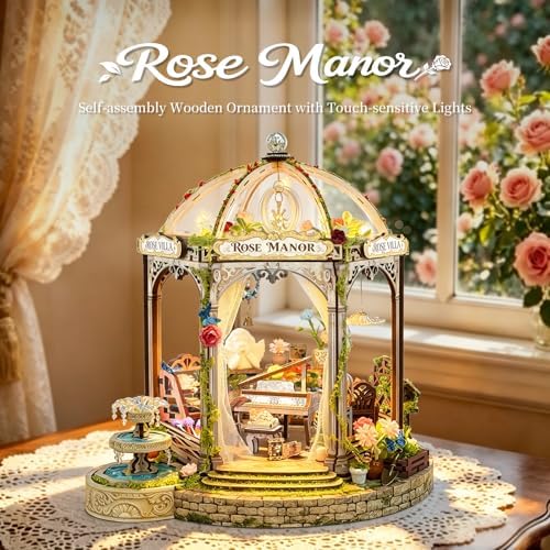 Rose Manor Wooden DIY Miniature House Kit with Music & Lights - Image 2