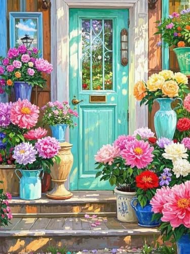 ZRIZQ Paint by Numbers Kit for Adults Beginner,Flowers Home,16x20 by ZRIZQ