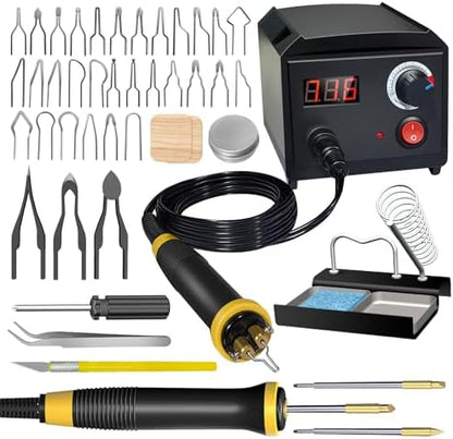 FIRElood Wood Burning Tool, Wood Burner kit Pen 200~750℃, Wood Burning kit with Digital Thermometer Temperature Adjustable Temperature, 2 pyrographic Wood Burning pens, 36 Wood Burning Pen Tips by FIRElood