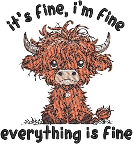 HKLIOPU Stamped Cross Stitch Kits - Highland Cow Embroidery Starter Kit for Adult Beginners, 11CT Needlepoint Cross-Stitch Patterns Dimensions Kit Arts and Crafts 11.8x11.8 inch by HKLIOPU