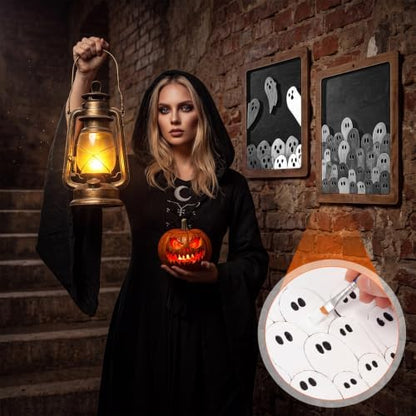 Weysat 4 Pcs Large Wood Halloween Frames,9.84 inches - Image 4