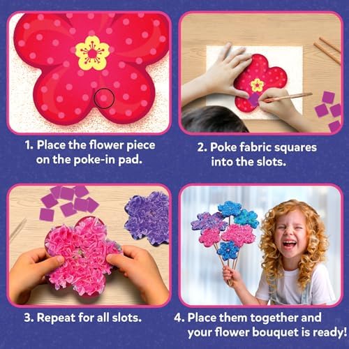 Skillmatics Poke-in Art – Flower Bouquet, Wood Craft Kit, Gift for Kids - Image 4