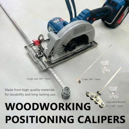 Positioning Calipers for Precise Measurements & Easy Wood Cutting, Stainless Steel Precision Cutting Guide for Circular Saws, Adjustable Guide Rail, Positioning Calipers for Circular Skill Hand Saw - Image 3