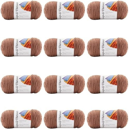 MICHAELS Bulk 12 Pack: Soft Classic™ Solid Yarn by Loops & Threads® by CraftSmart