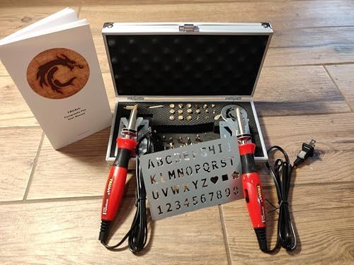 TRUArt Wood and Leather Pyrography Pen Set - Best Woodburning and Leather Crafts Burner Tool Kit - 35 Different Tips - Dual Power Mode - 30W and 15W, Gourd (Aluminum Case) - Image 6