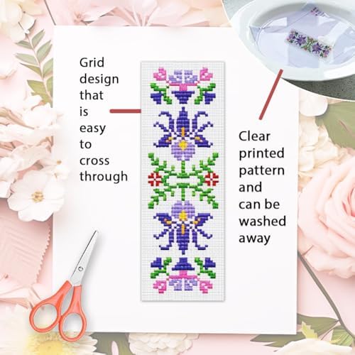 ORIGACH 6 Set Colorful Vyshyvanka Style Cross Stitch Bookmark Kit - Image 3