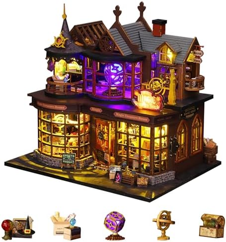 Flever Dollhouse Miniature DIY House Kit Creative Room with Furniture for Romantic Artwork Gift (Magic Treasure House) by Flever