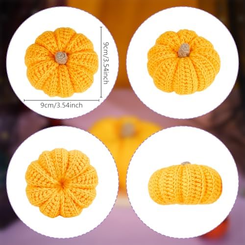ACRNIGHEET 6PCS Pumpkin Crochet Starter Kit Halloween Crafts Gifts for Adults DIY Crochet Kit for Adults Beginners Knitting Supplies for Beginners with Step-by-Step Instruction and Video Tutorials - Image 3