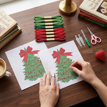XunYee Needlepoint Canvas Kit, Christmas Tree - Image 5