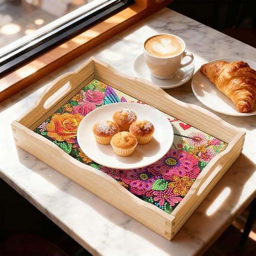 DOTSOPS DIY Ocean Diamond Painting Serving Tray with Handle for Adults - Image 6