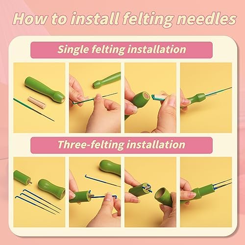 JUPEAN 221 Pcs Needle Felting Kits for Beginners Adults Wool Felting Kit - Image 5