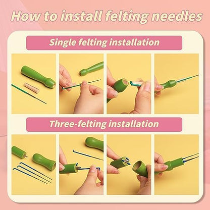 JUPEAN 221 Pcs Needle Felting Kits for Beginners Adults Wool Felting Kit - Image 5