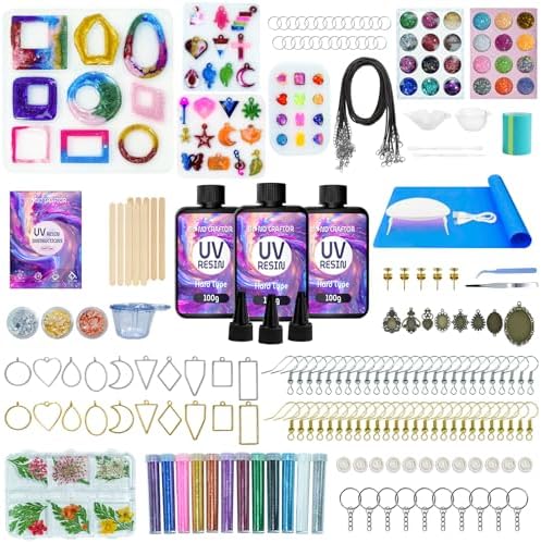 Bond Craftor UV Resin Kit 300g, Hard Type for Jewelry Making by BondCraftor