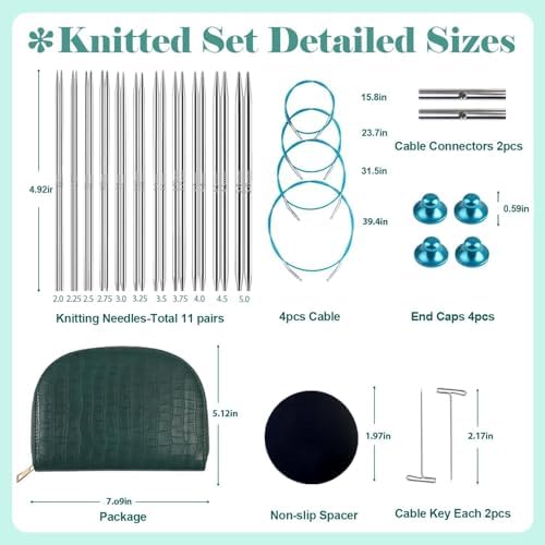Yarniss Small Size Circular Knitting Needle with Rotating Cable 2.0~5.0mm - Image 2