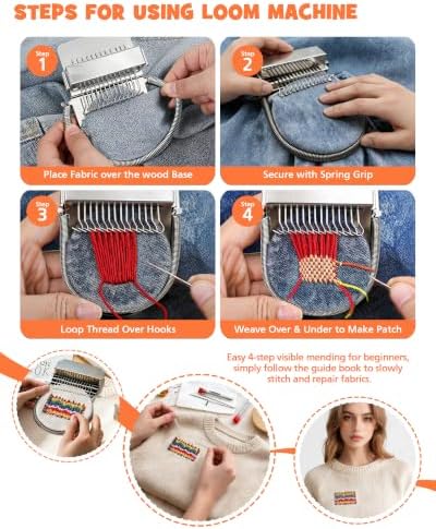 2026 Upgrad Visible Mending Kit, KnitPatch Darning Loom Kit for Beginners - Image 6
