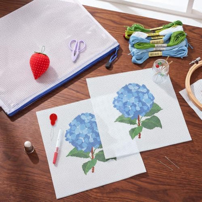 XunYee 26 Pcs Hydrangea Needlepoint Kit for Beginners Adults Starters - Image 4