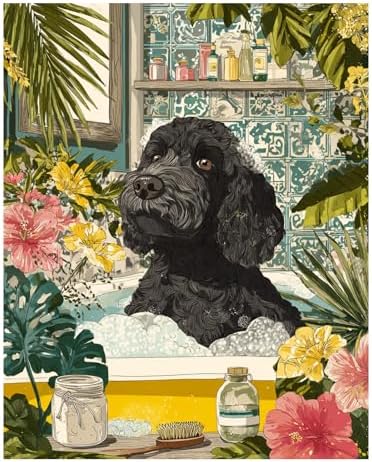 Reivworl Dog Paint by Numbers Kit for Adults Beginner 16×20 inch by Reivworl