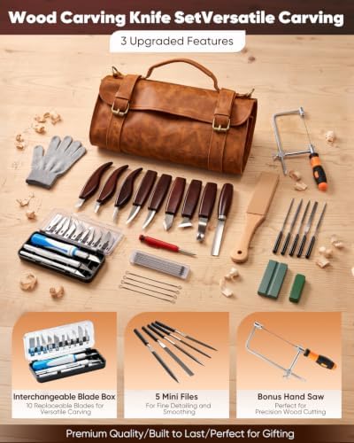 SakerNeo 35PCS Wood Carving Kit Whittling tools Set - Image 2