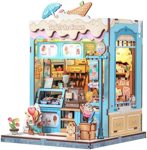 CUTEBEE Book Nook Kit DIY Miniature House Dollhouse Kit for Adults by CUTEBEE
