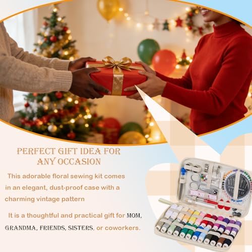 Travel Basic Sewing Kit with Checkered Pattern Sewing Set - Image 5