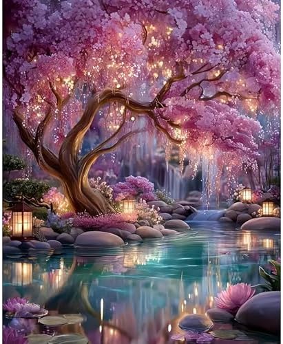 Dream Tree Paint by Numbers Kits for Adults,Paint by Number Adult 16x20inch by Ycydilirab