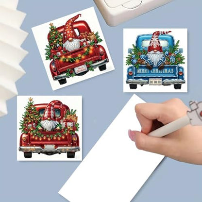 6Pcs Christmas Greeting Card DIY Diamond Art Painting Greeting Cards Blessing Folding Card Kit with White Envelopes Diamond Arts Crafts for Birthday Festival Gift-Goblin03 - Image 7