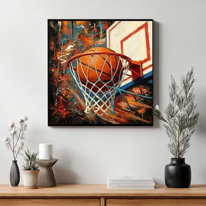 CRZMODE Basketball Paint by Numbers Kit for Adults,Basketball Paint by Numbers for Adults, Acrylic Painting Crafts for Home Decor Gift (16x16inch) - Image 4