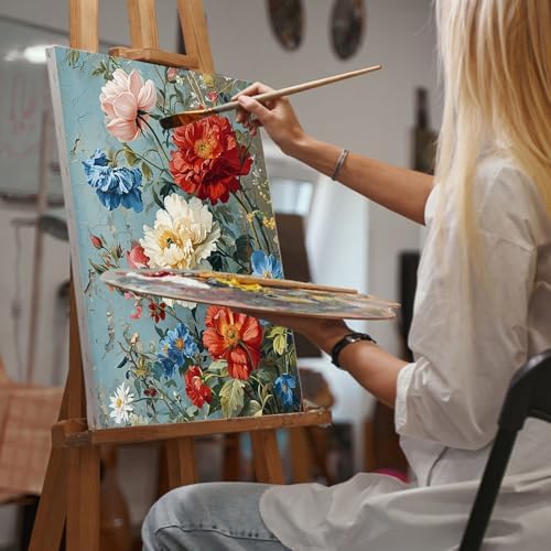 Yezavesu Flowers Paint by Numbers Kit for Adults Without Frame 16x20 in - Image 5